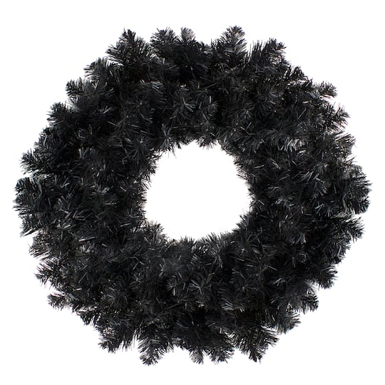 24" Black Unlit Colorado Spruce Artificial Halloween Wreath By Northlight | Michaels®